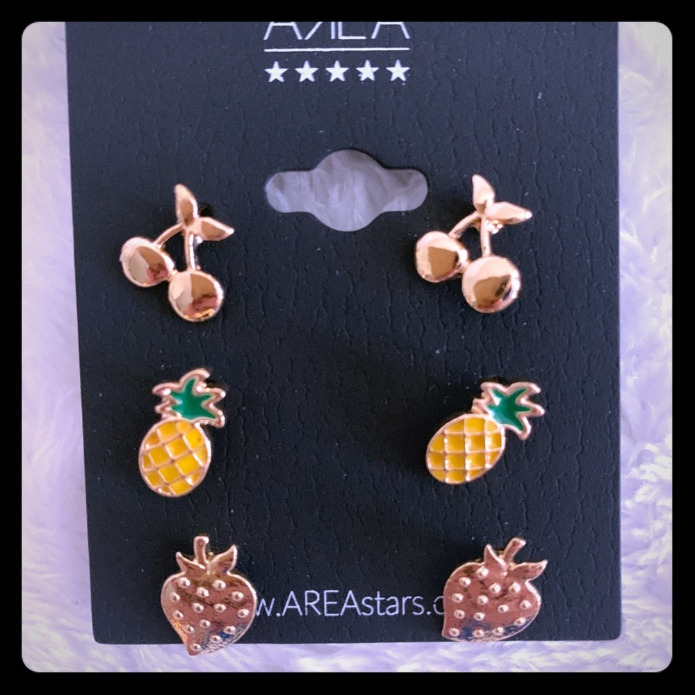 🍍Gold Fruit Stud Earrings🍍